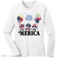 Merica Gnome 4th Of July Celebration Women's Long Sleeve Shirt thumb 0