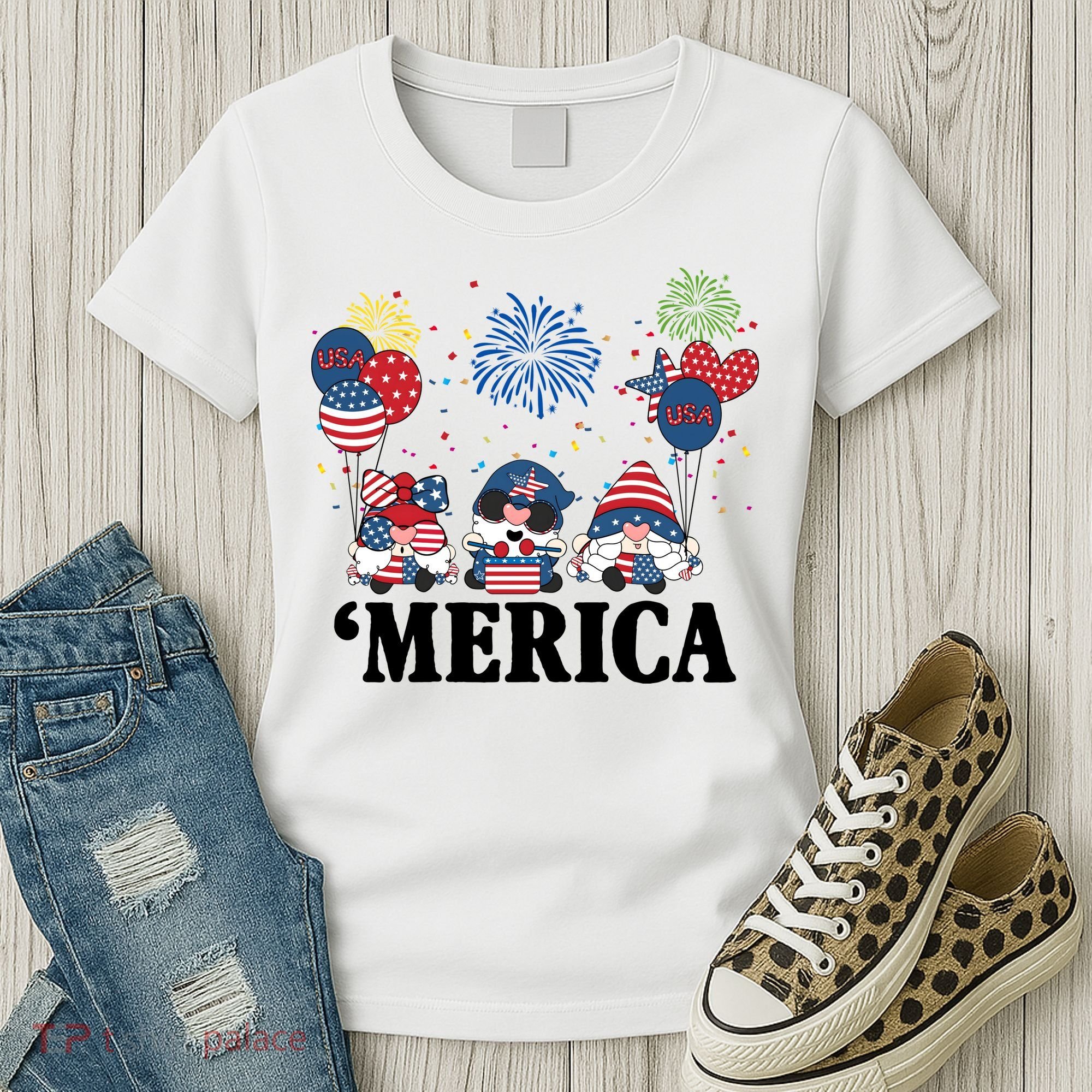 Merica Gnome 4th Of July Celebration Women's T-Shirt
