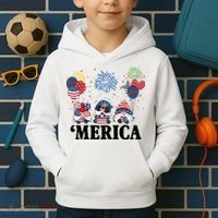 Merica Gnome 4th Of July Celebration Kids Hoodie thumb 2