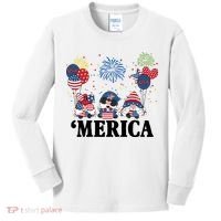 Merica Gnome 4th Of July Celebration Kids Long Sleeve Shirt thumb 0