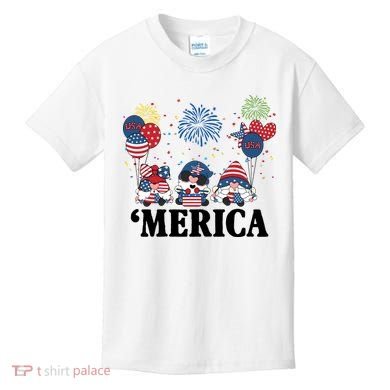 Merica Gnome 4th Of July Celebration Kids T-Shirt