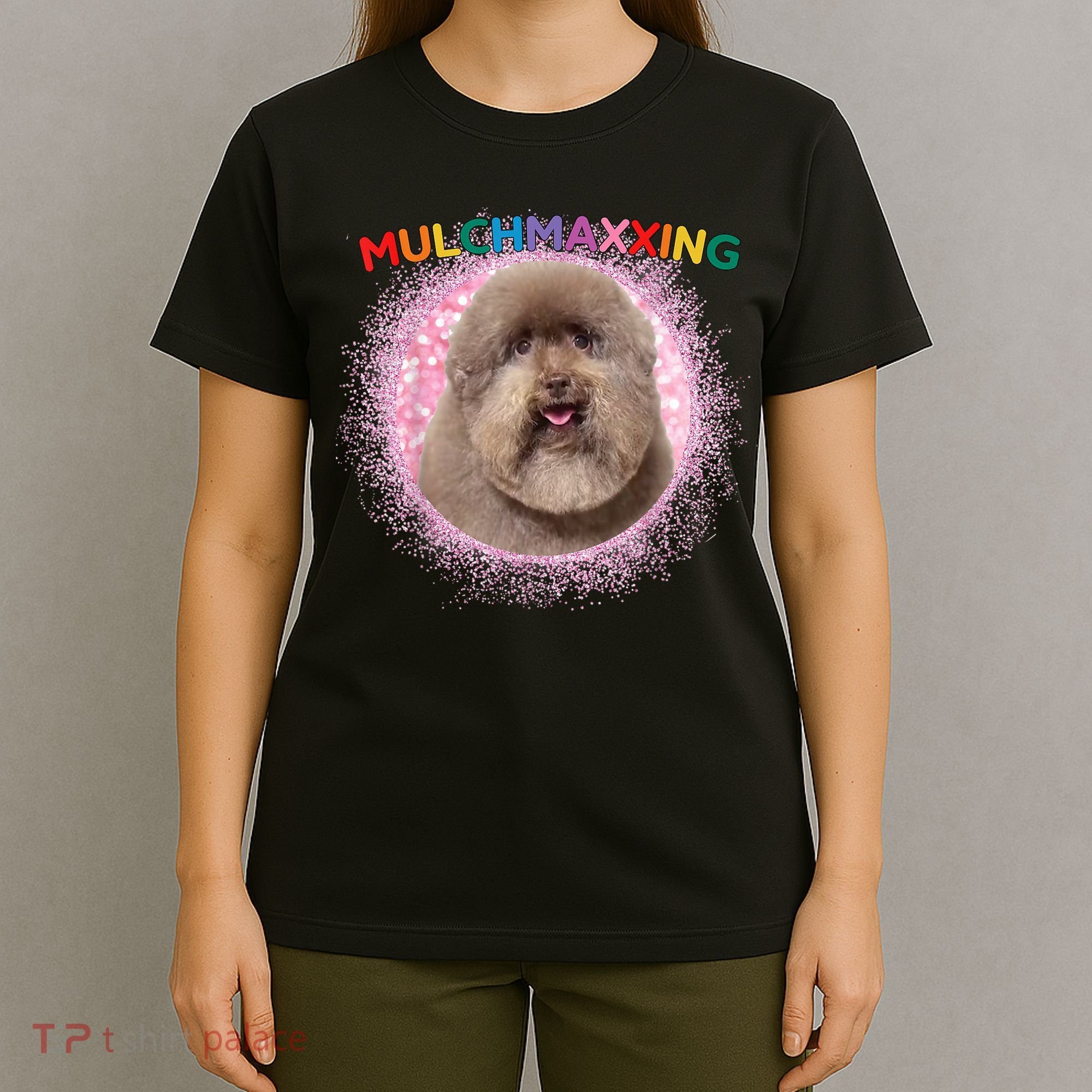Mulch Gang 4 Life Mulchmaxxing Puppy Dog Meme For Dog Lovers T-Shirt