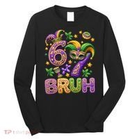 Mardi Gras 67 Bruh Funny 6-7 Meme Long Sleeve Shirt thumb 0