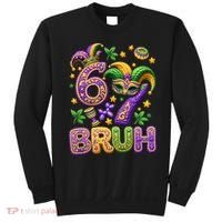 Mardi Gras 67 Bruh Funny 6-7 Meme Sweatshirt thumb 0