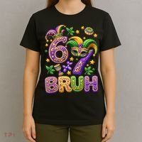 Mardi Gras 67 Bruh Funny 6-7 Meme T-Shirt thumb 4