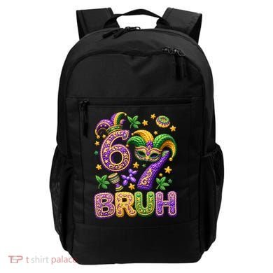 Mardi Gras 67 Bruh Funny 6-7 Meme Backpack