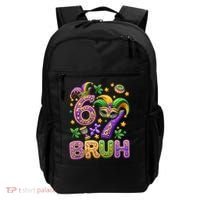 Mardi Gras 67 Bruh Funny 6-7 Meme Backpack thumb 0