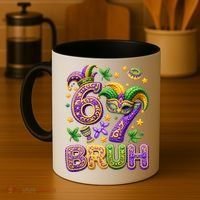 Mardi Gras 67 Bruh Funny 6-7 Meme Coffee Mug thumb 4
