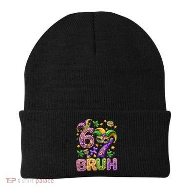 Mardi Gras 67 Bruh Funny 6-7 Meme Beanie
