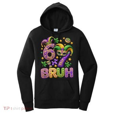 Mardi Gras 67 Bruh Funny 6-7 Meme Women's Hoodie