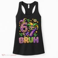 Mardi Gras 67 Bruh Funny 6-7 Meme Women's Tank Top thumb 0