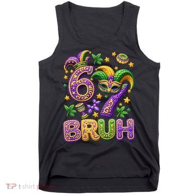 Mardi Gras 67 Bruh Funny 6-7 Meme Tank Top