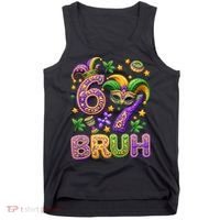 Mardi Gras 67 Bruh Funny 6-7 Meme Tank Top thumb 0