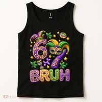 Mardi Gras 67 Bruh Funny 6-7 Meme Tank Top thumb 2