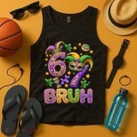 Mardi Gras 67 Bruh Funny 6-7 Meme Tank Top thumb 4