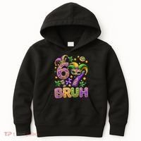 Mardi Gras 67 Bruh Funny 6-7 Meme Kids Hoodie thumb 0
