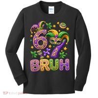 Mardi Gras 67 Bruh Funny 6-7 Meme Kids Long Sleeve Shirt thumb 0