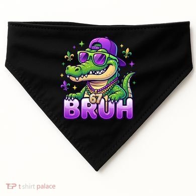 Mardi Gras 67 BRUH Alligator 6-7 Meme Six Seven USA-Made Doggie Bandana