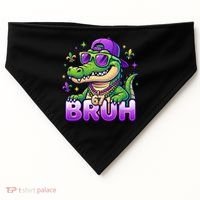 Mardi Gras 67 BRUH Alligator 6-7 Meme Six Seven USA-Made Doggie Bandana thumb 0