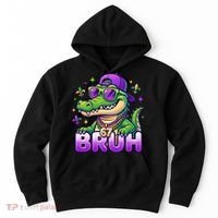 Mardi Gras 67 BRUH Alligator 6-7 Meme Six Seven Hoodie thumb 0