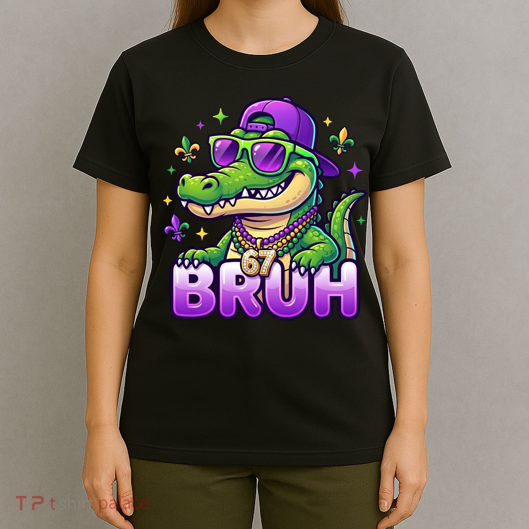 Mardi Gras 67 BRUH Alligator 6-7 Meme Six Seven T-Shirt