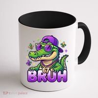 Mardi Gras 67 BRUH Alligator 6-7 Meme Six Seven Coffee Mug thumb 1
