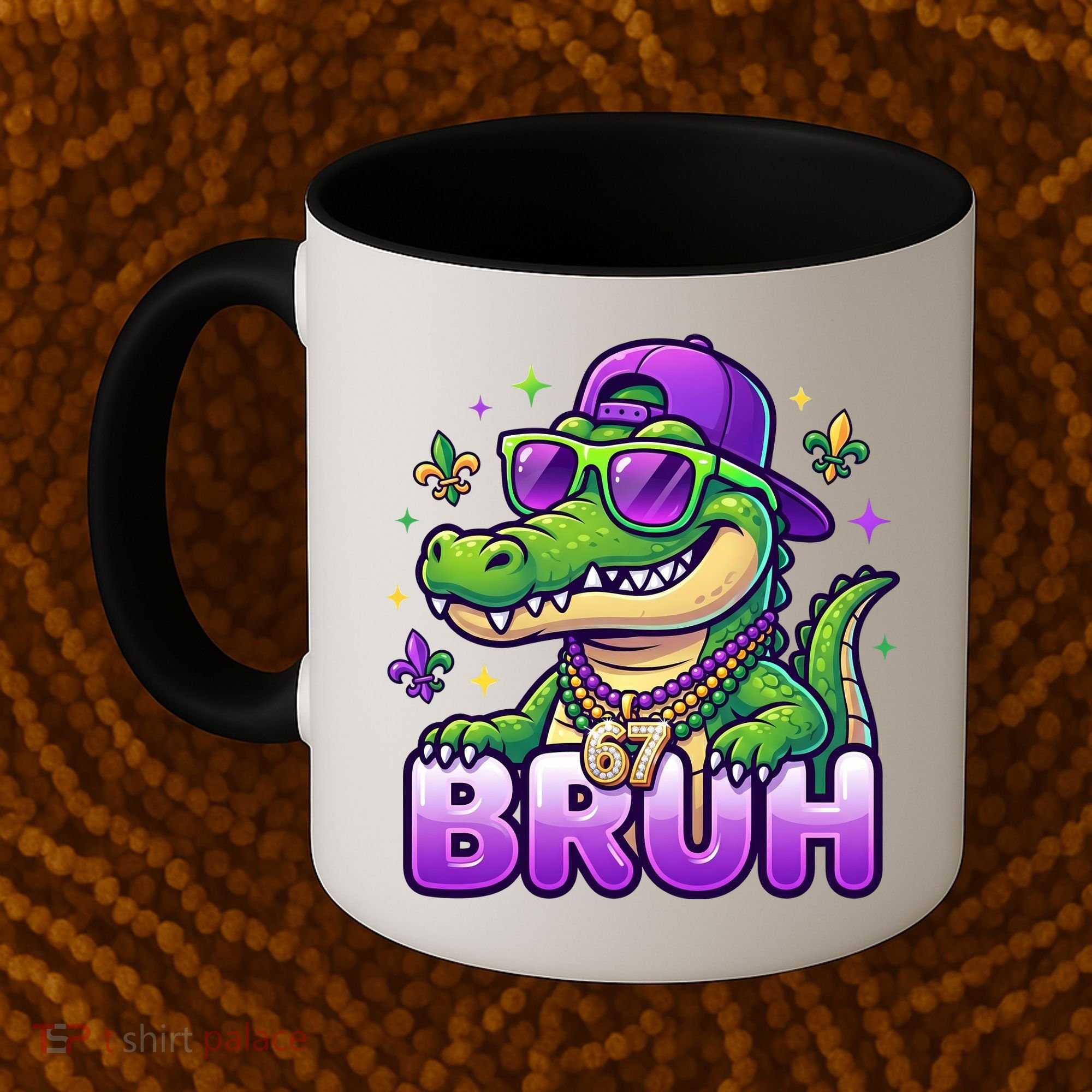 Mardi Gras 67 BRUH Alligator 6-7 Meme Six Seven Coffee Mug