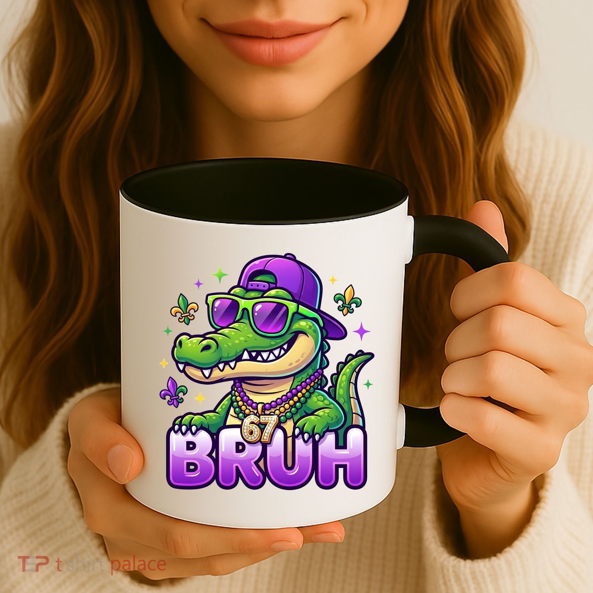 Mardi Gras 67 BRUH Alligator 6-7 Meme Six Seven Coffee Mug