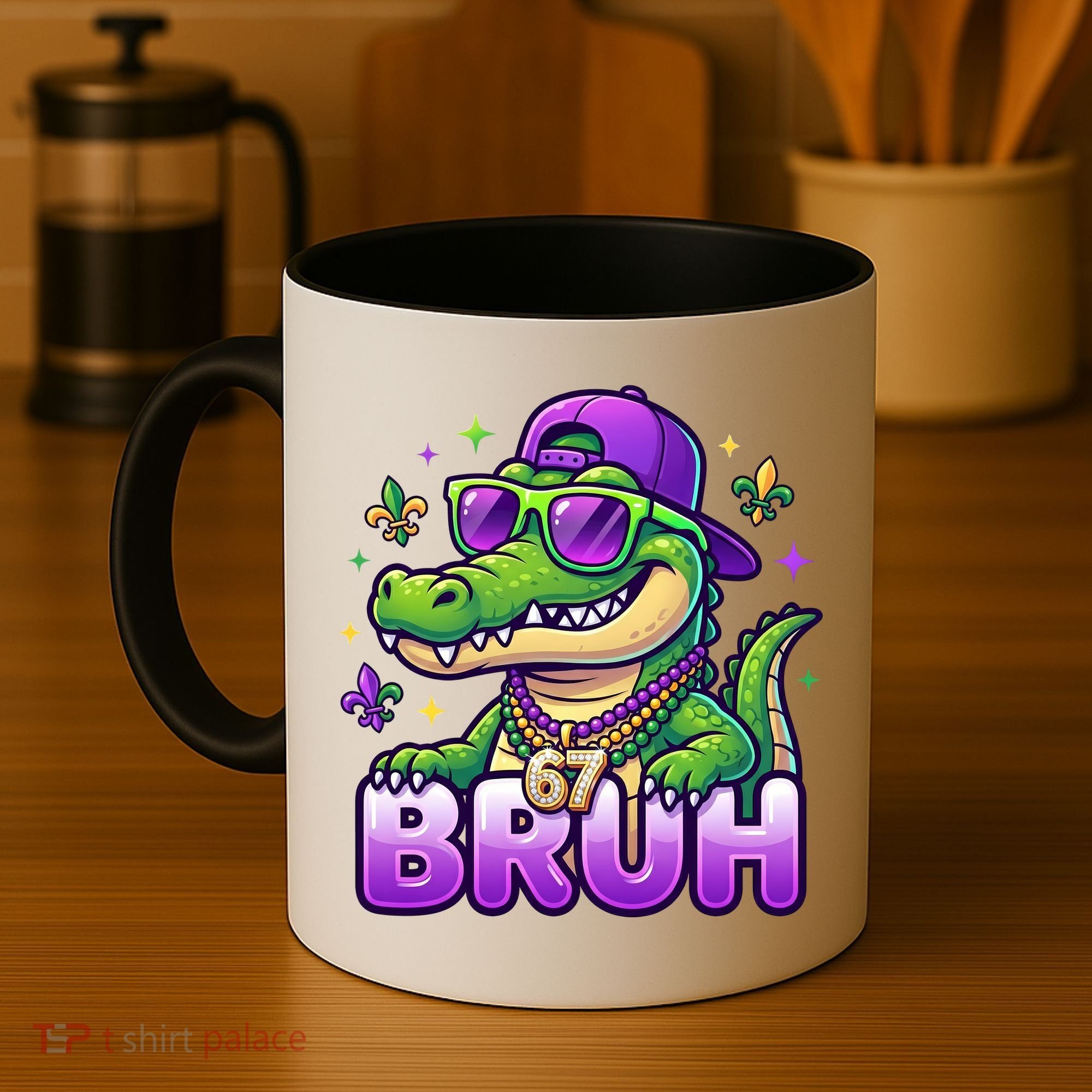 Mardi Gras 67 BRUH Alligator 6-7 Meme Six Seven Coffee Mug