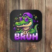 Mardi Gras 67 BRUH Alligator 6-7 Meme Six Seven Coaster thumb 0