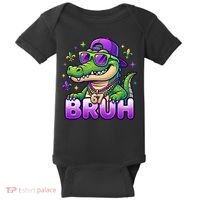 Mardi Gras 67 BRUH Alligator 6-7 Meme Six Seven Baby Bodysuit thumb 0