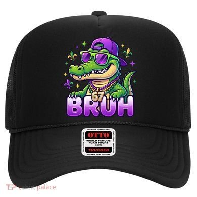 Mardi Gras 67 BRUH Alligator 6-7 Meme Six Seven Hat