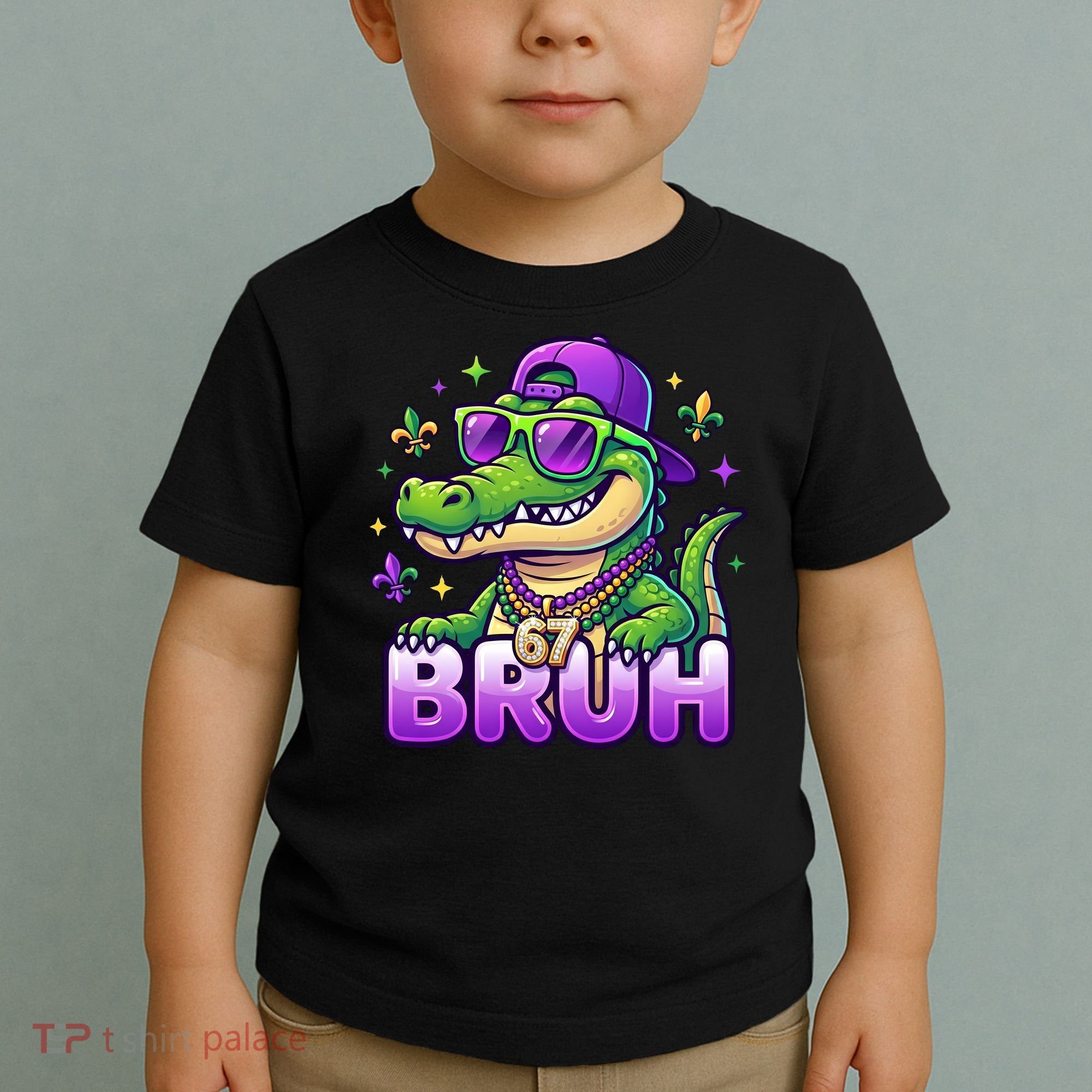 Mardi Gras 67 BRUH Alligator 6-7 Meme Six Seven Toddler T-Shirt