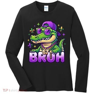 Mardi Gras 67 BRUH Alligator 6-7 Meme Six Seven Women's Long Sleeve Shirt
