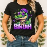 Mardi Gras 67 BRUH Alligator 6-7 Meme Six Seven Women's T-Shirt thumb 2