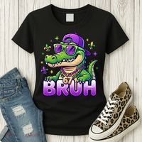 Mardi Gras 67 BRUH Alligator 6-7 Meme Six Seven Women's T-Shirt thumb 3