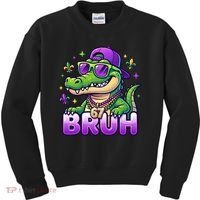 Mardi Gras 67 BRUH Alligator 6-7 Meme Six Seven Kids Sweatshirt thumb 0