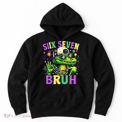 Mardi Gras 67 Six Seven Bruh Mardigator Alligator 6-7 Hoodie