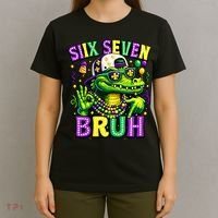 Mardi Gras 67 Six Seven Bruh Mardigator Alligator 6-7 T-Shirt thumb 4