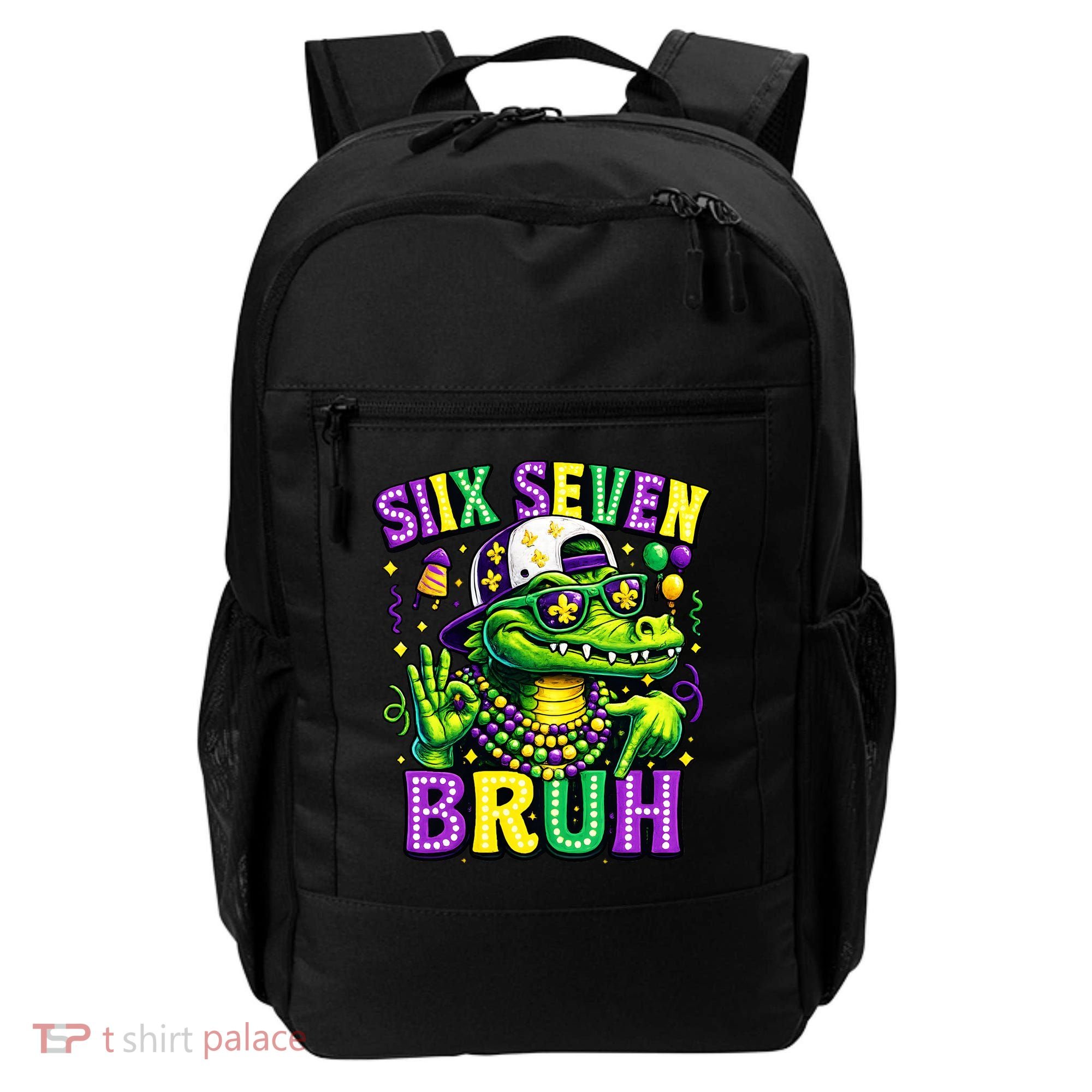 Mardi Gras 67 Six Seven Bruh Mardigator Alligator 6-7 Backpack