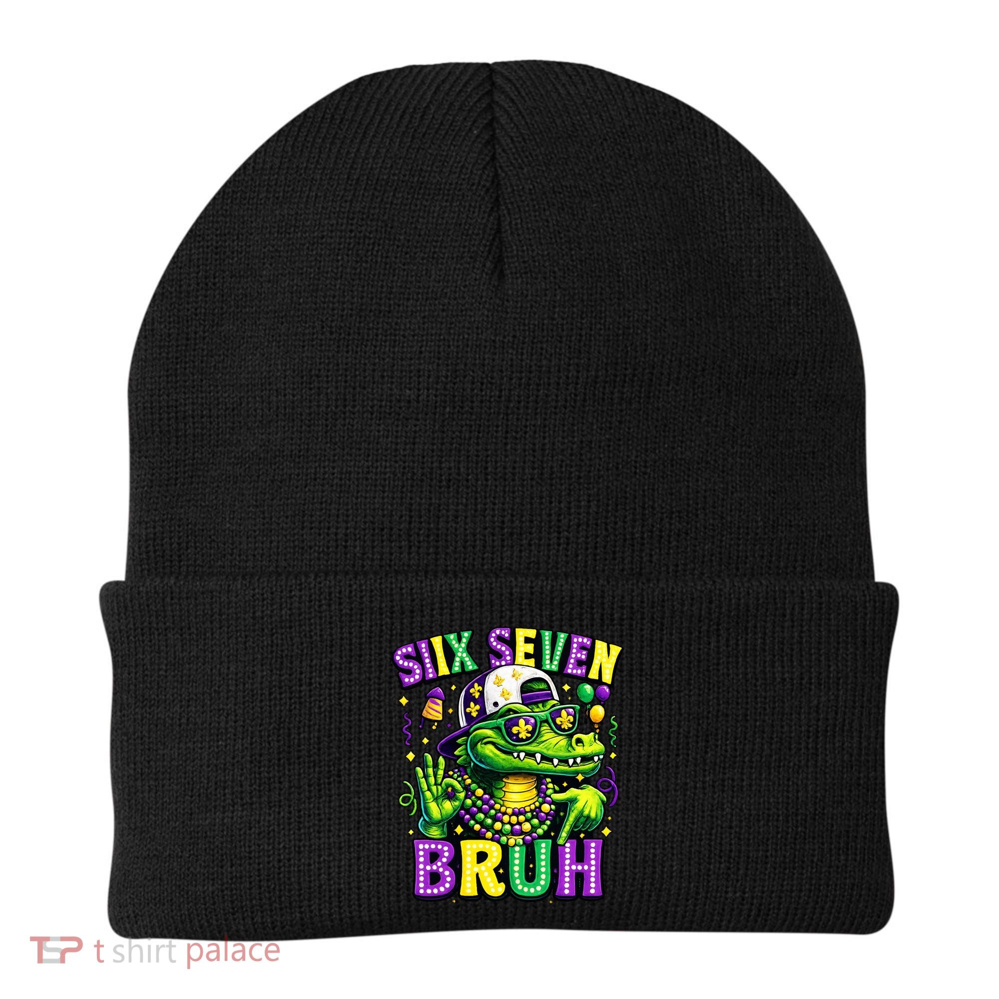 Mardi Gras 67 Six Seven Bruh Mardigator Alligator 6-7 Beanie