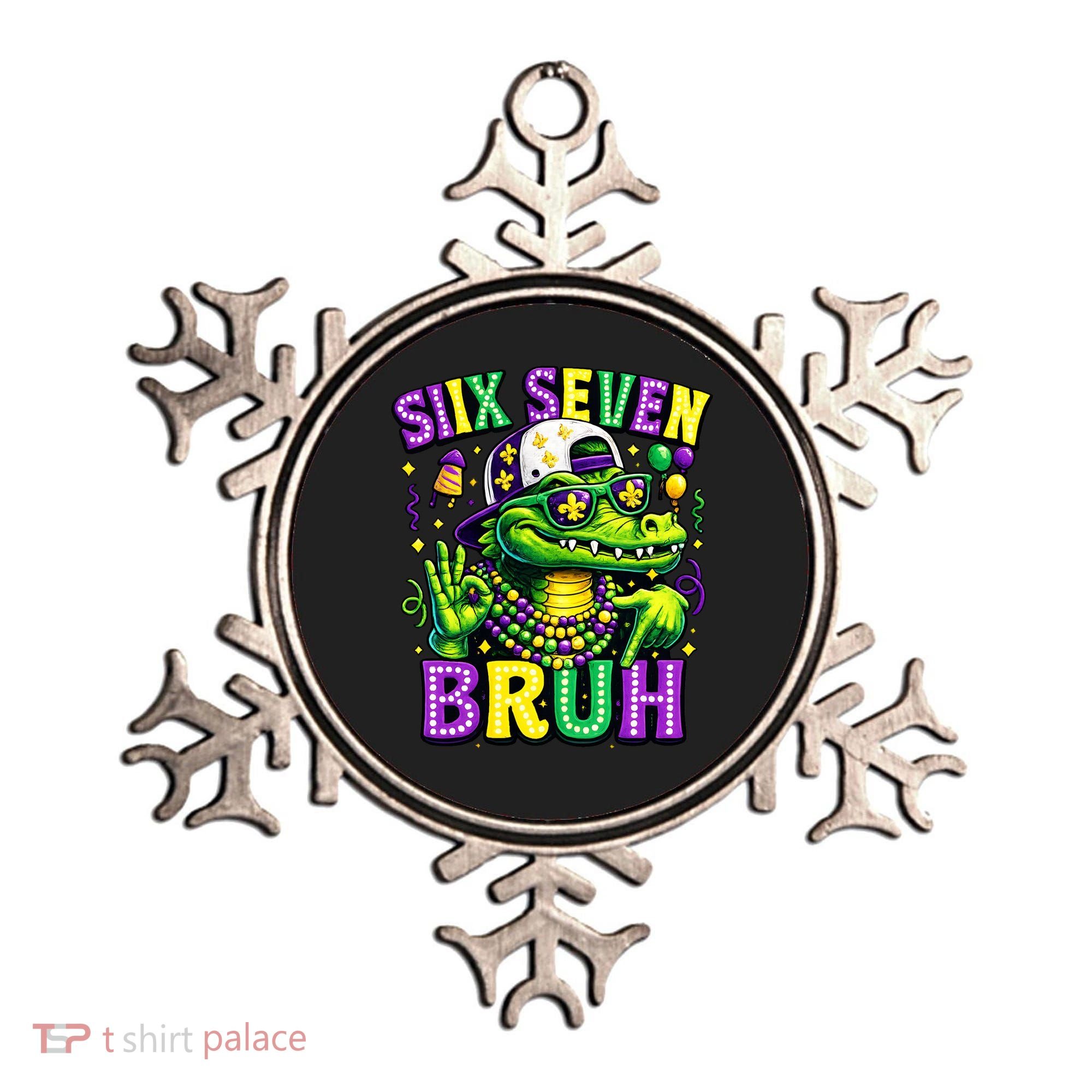 Mardi Gras 67 Six Seven Bruh Mardigator Alligator 6-7 Ornament