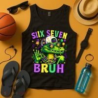 Mardi Gras 67 Six Seven Bruh Mardigator Alligator 6-7 Tank Top thumb 4