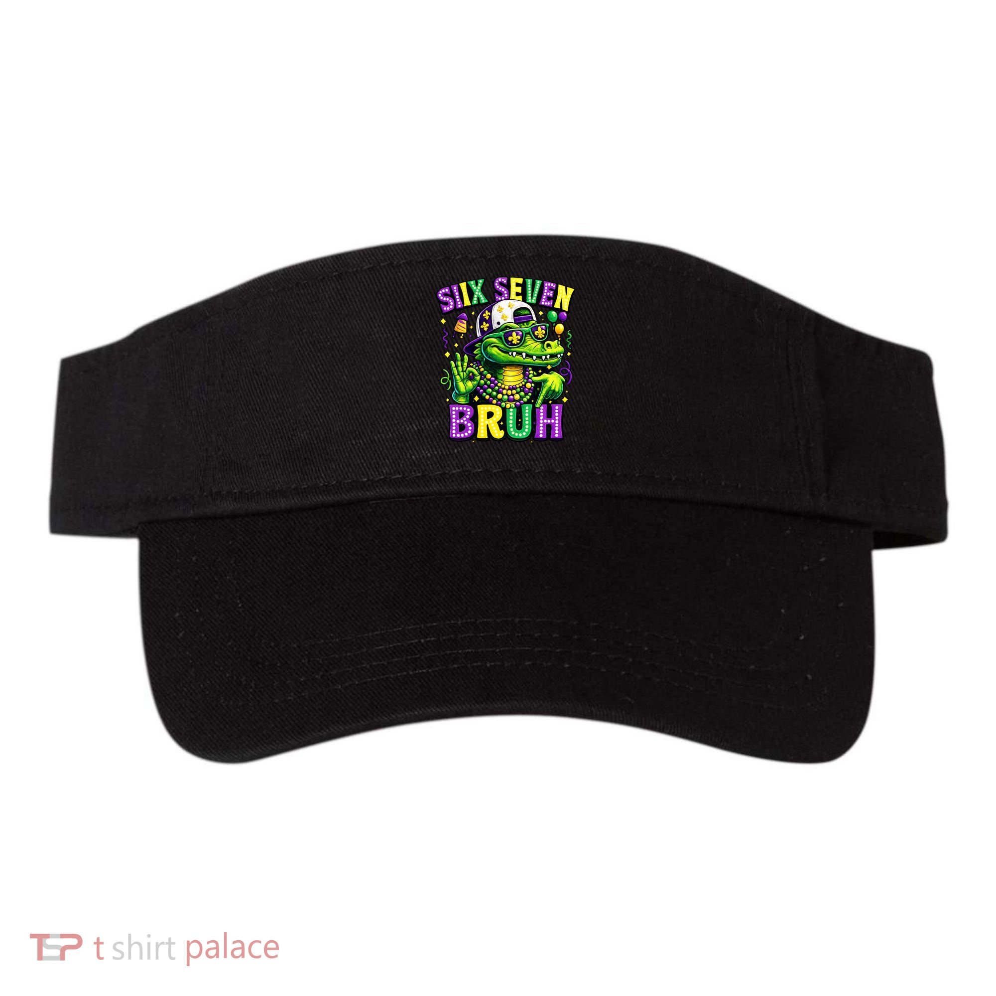 Mardi Gras 67 Six Seven Bruh Mardigator Alligator 6-7 Visor