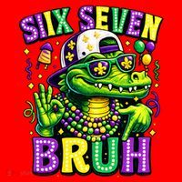 Mardi Gras 67 Six Seven Bruh Mardigator Alligator 6-7 Santa Hat thumb 1