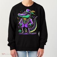 Mardi Gras Alligator Mardi Gras Women's Sweatshirt thumb 0