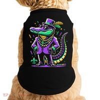 Mardi Gras Alligator Mardi Gras Doggie Tank thumb 0