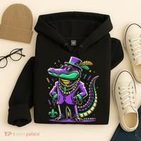 Mardi Gras Alligator Mardi Gras Hoodie thumb 4
