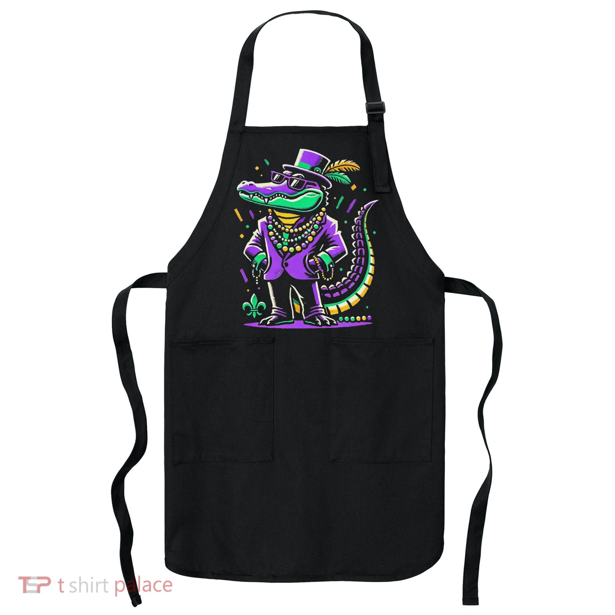 Mardi Gras Alligator Mardi Gras Apron