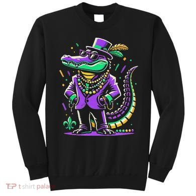 Mardi Gras Alligator Mardi Gras Sweatshirt